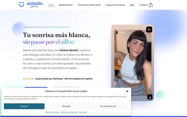 Screenshot of autenticsmile.com