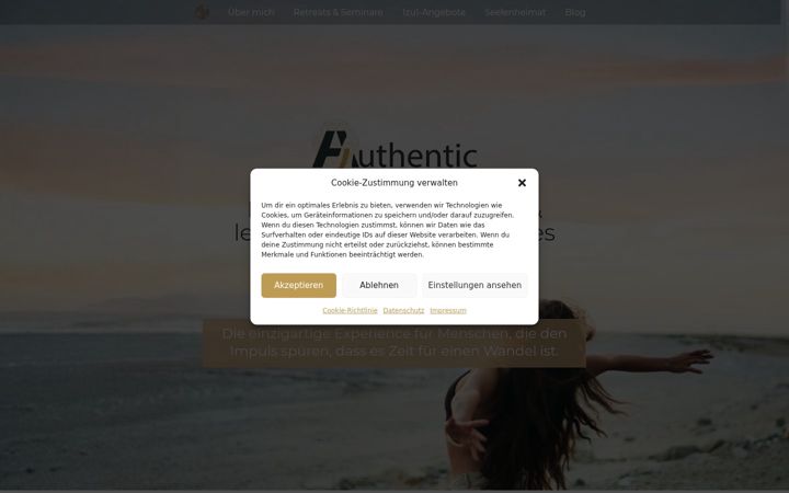 Screenshot of authentic-life-academy.de