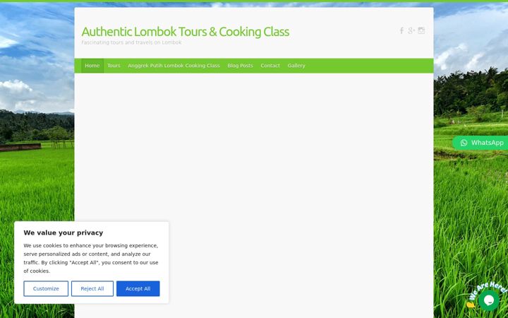 Snímek obrazovky authentic-lombok.com