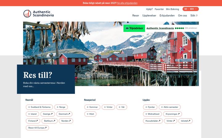Screenshot of authentic-scandinavia.se