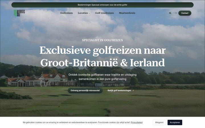 Screenshot of authentic.golf
