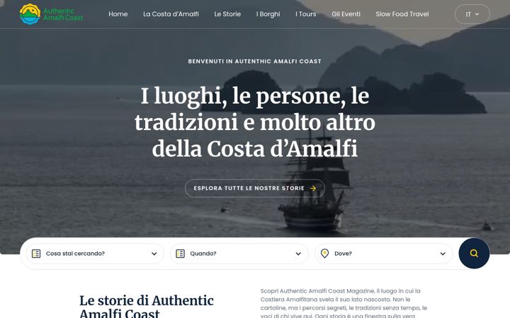 Screenshot of authenticamalficoast.it
