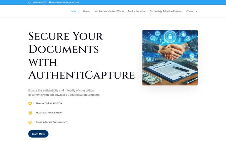 Screenshot of authenticapture.com
