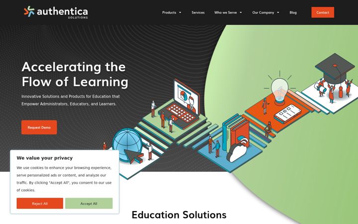 Screenshot of authenticasolutions.com