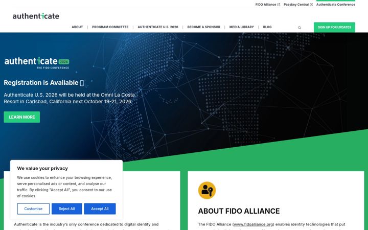 Screenshot of authenticatecon.com