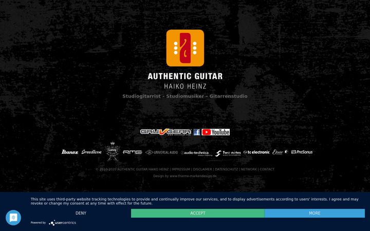 Screenshot of authenticguitar.de