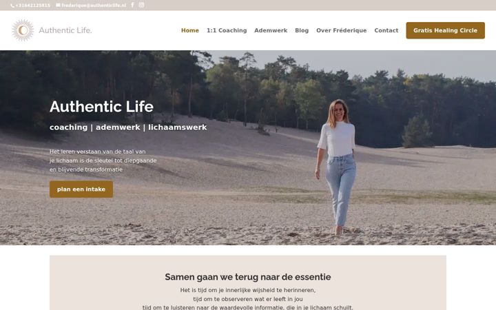 Screenshot of authenticlife.nl