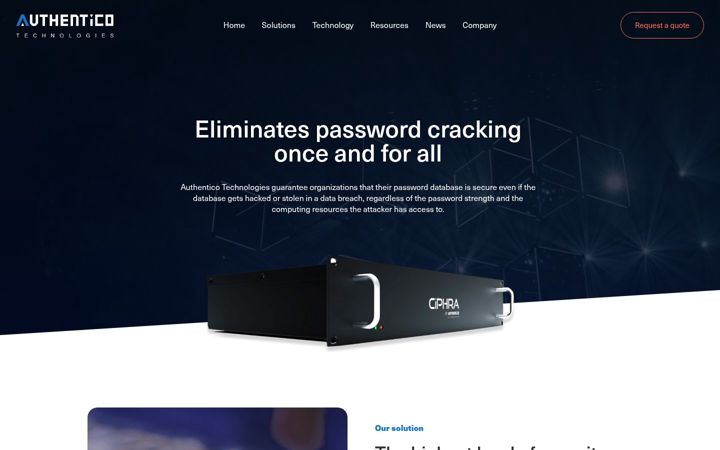 Screenshot of authentico.net