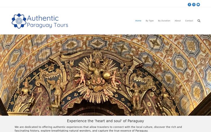 Screenshot von authenticparaguay.com