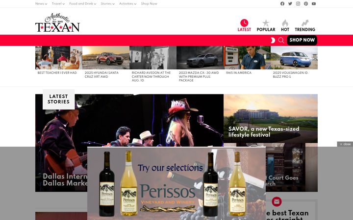 Screenshot of authentictexan.com