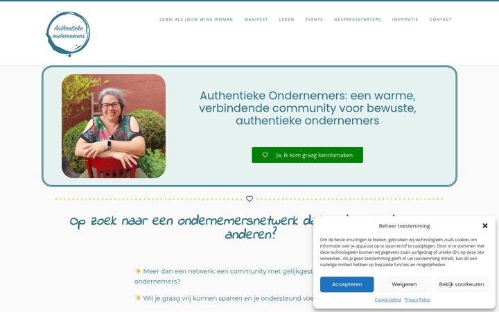 Screenshot of authentiekeondernemers.be