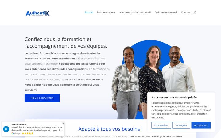 Képernyőkép: authentik-conseil.fr