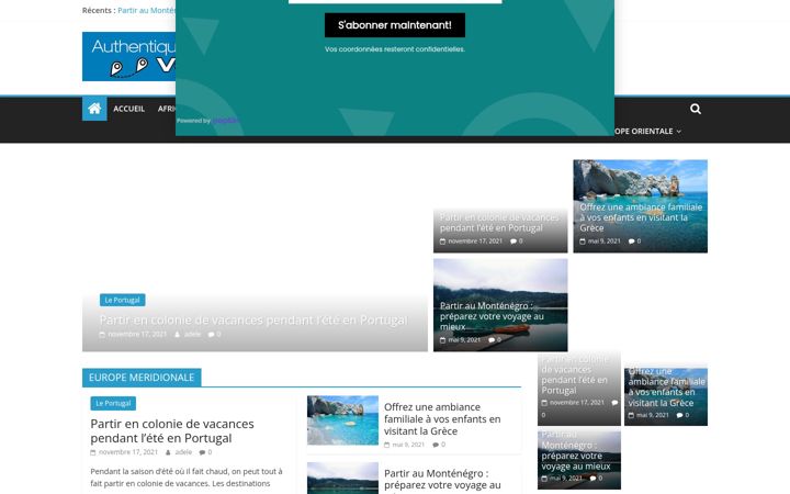 Screenshot of authentique-voyage.net