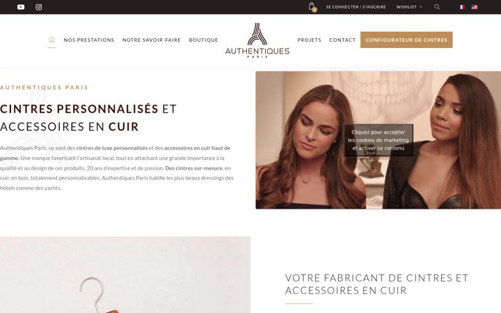 Zrzut ekranu authentiques-paris.com
