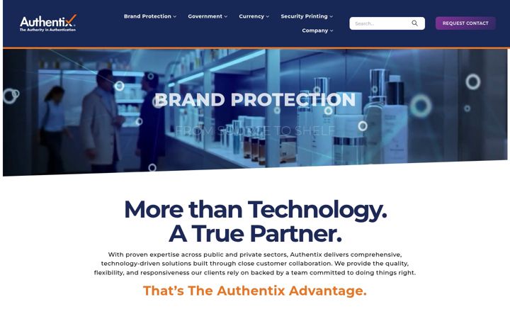 Zrzut ekranu authentix.com