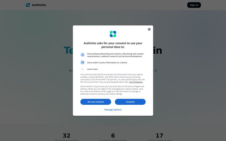 Zrzut ekranu authicles.com