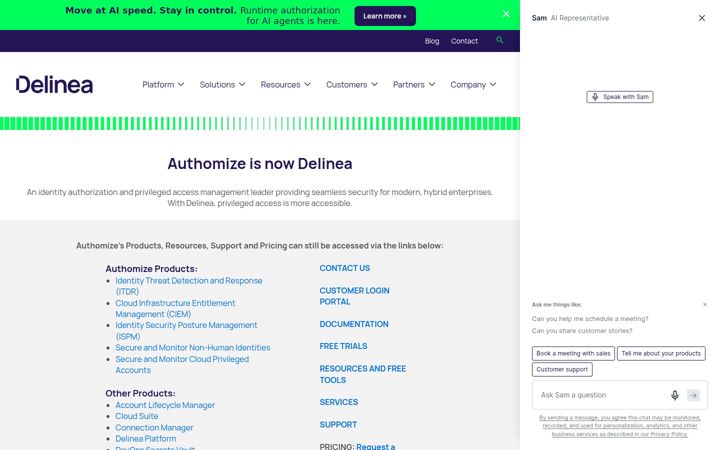 Screenshot of authomize.com