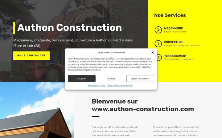 Screenshot of authon-construction.com