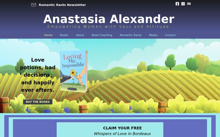 Capture d'écran de authoranastasiaalexander.com