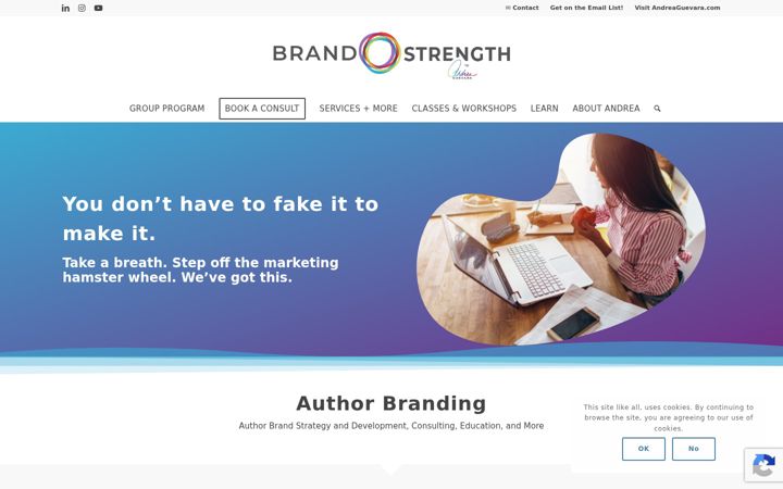 Screenshot ta' authorbrandstrength.com