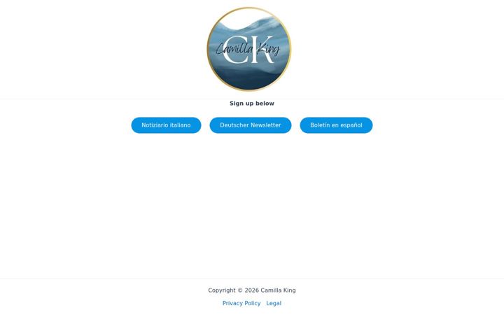 Screenshot of authorcamillaking.com