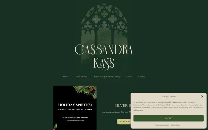 Screenshot ta' authorcassandrakass.com
