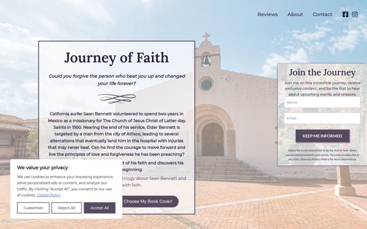 Screenshot of authordeannetaylor.com