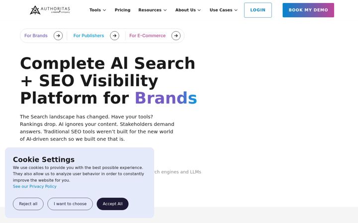 Screenshot of authoritas.com