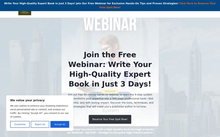 Screenshot of authoritybookfactory.com