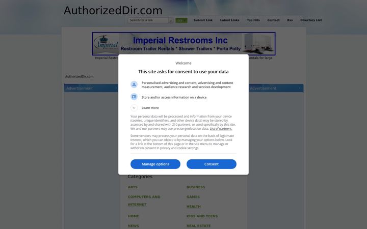 Zrzut ekranu authorizeddir.com