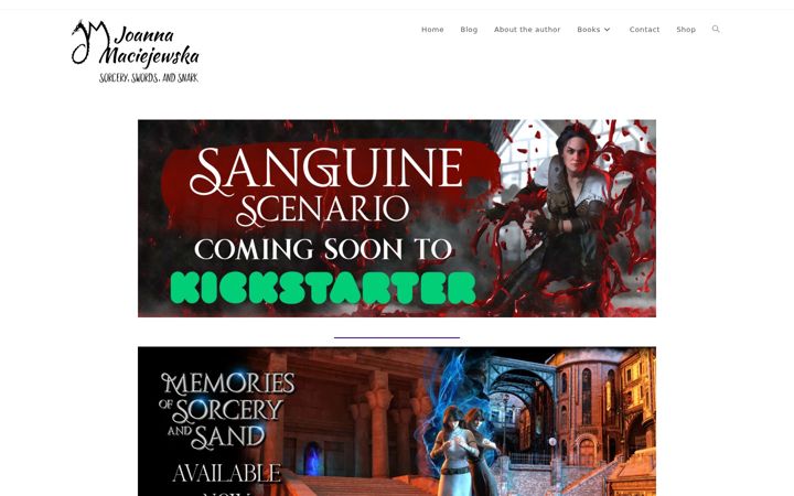 Screenshot of authorjm.com
