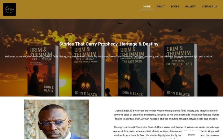 Screenshot of authorjohneblack.com