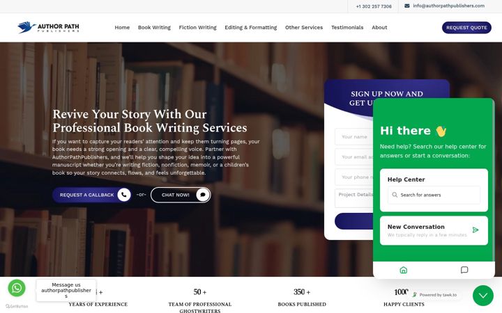 Screenshot of authorpathpublishers.com