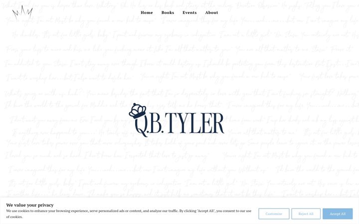 Snímek obrazovky authorqbtyler.com