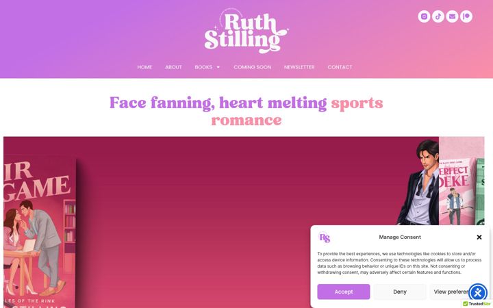 Snímek obrazovky authorruthstilling.com