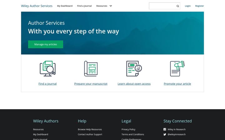 Screenshot of authorservices-ppd.wiley.com