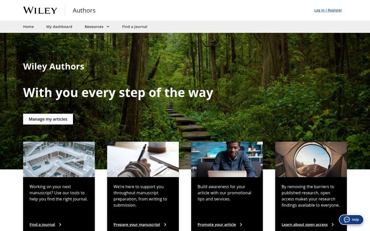 Screenshot of authorservices.wiley.com