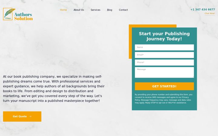 Screenshot di authorssolution.com