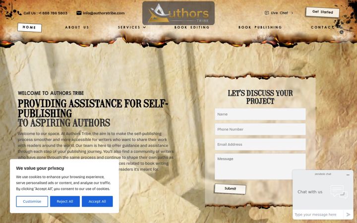 Screenshot of authorstribe.com