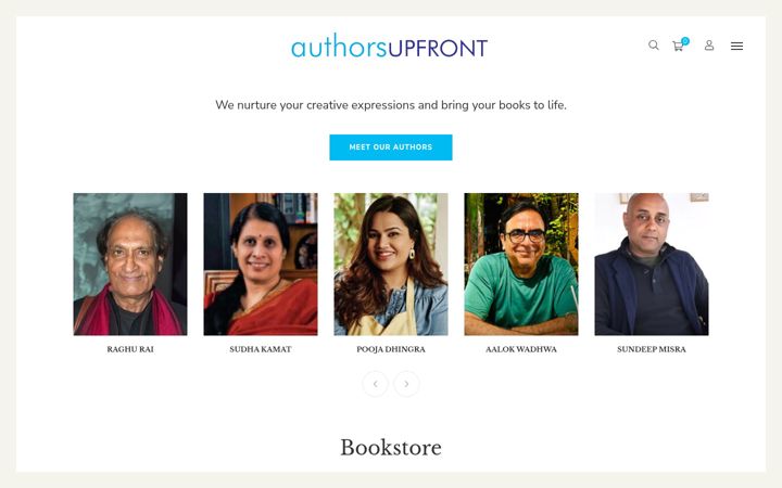 Screenshot of authorsupfront.com