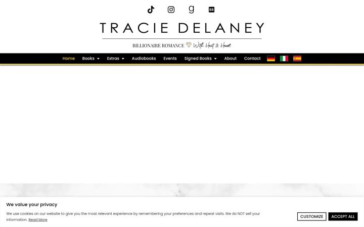 Screenshot di authortraciedelaney.com