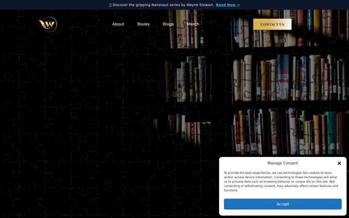 Screenshot of authorwaynestewart.com
