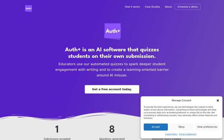 Screenshot of authplus.ai