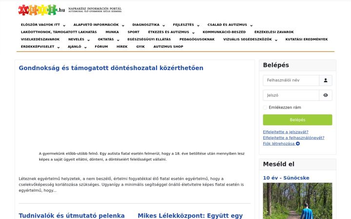 Screenshot of auti.hu