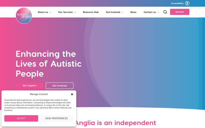 Screenshot of autism-anglia.org.uk