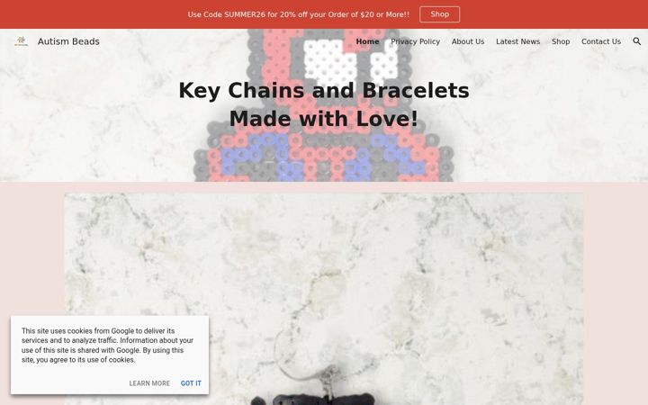 Screenshot of autismbeads.org