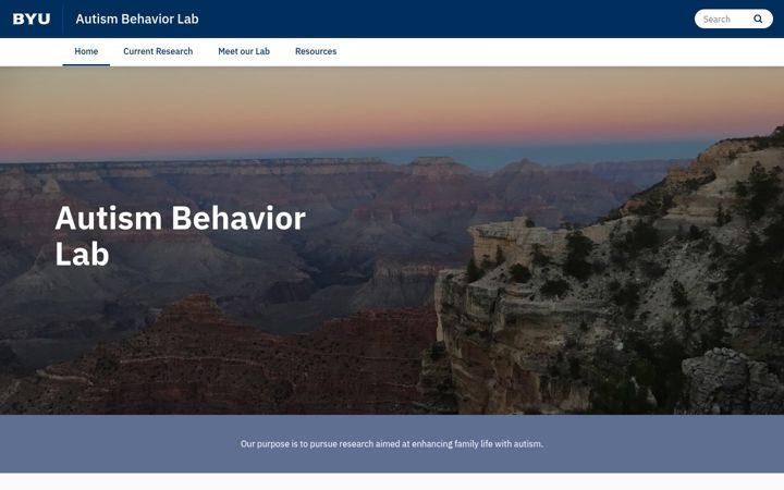 Screenshot of autismbehaviorlab.byu.edu