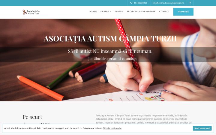 Screenshot of autismcampiaturzii.ro