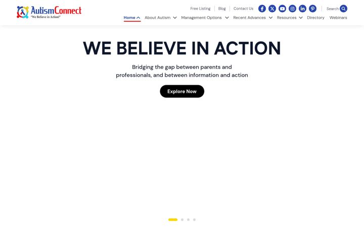 Snímek obrazovky autismconnect.com