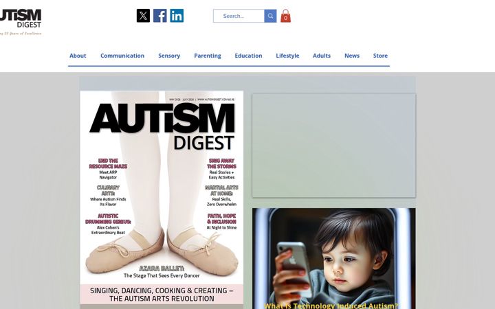 Ekrano kopija autismdigest.com
